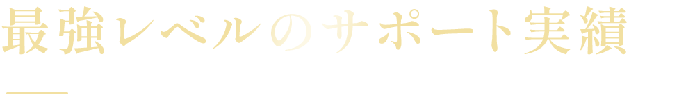 最強レベルのサポート実績